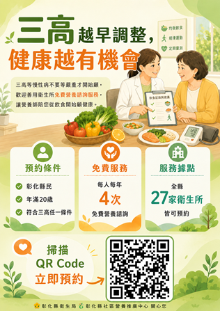 三高越早調整,健康越有機會宣傳圖片